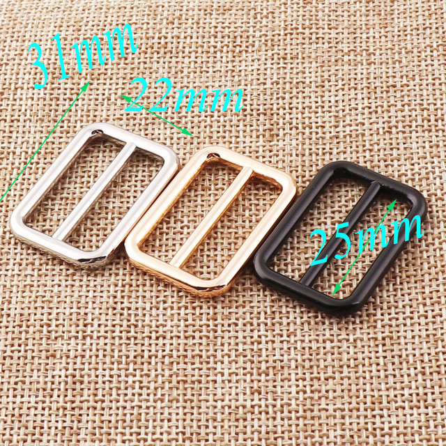 10 PCS Metal Silver/Black/Pale Gold Slide Buckles Strap Fasteners Belt  Adjuster Purse Bag adjustable leather craft straps Buckle - AliExpress